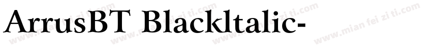 ArrusBT Blackltalic字体转换